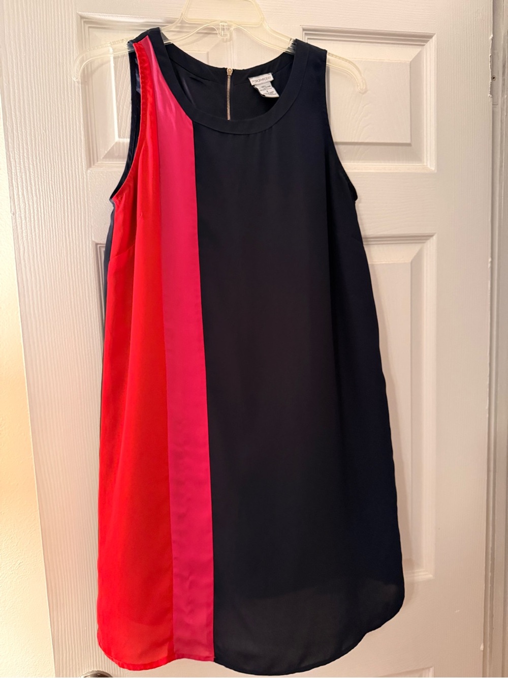 PARAPHRASE Classic Color-block Navy Polyester Dress - Navy
